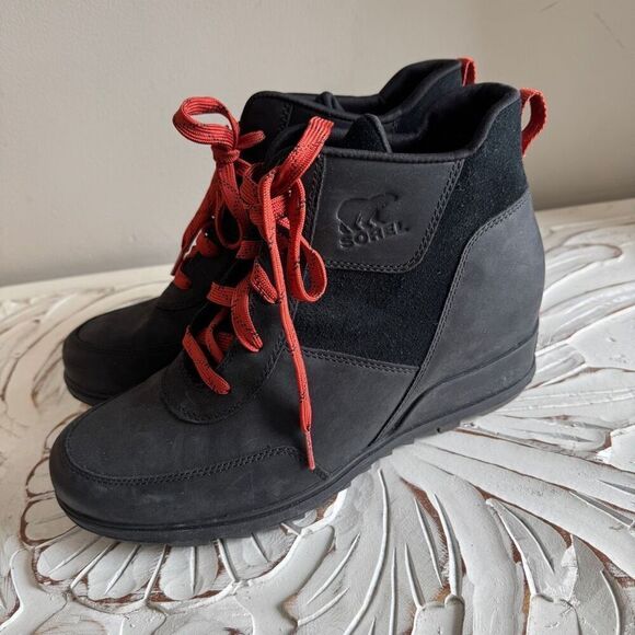 Sorel Women's Evie Sport Lace Bootie black size 10 - Picture 3 of 10